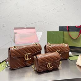 Marmont Designer Sacs à bandoulière en cuir véritable rabat lettre dames sacs à main de luxe sac à bandoulière classique slip chaîne sangle sacs de mode