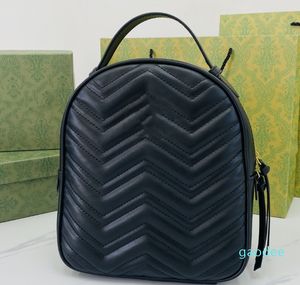 Marmont Sacs à dos en cuir Noir Blanc Rose Hommes Femmes Mode Cartable Designer Sacs à main 2022