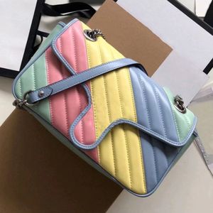 Marmont Matelasse sac à bandoulière Chevron cuir coeur rabat fermeture Double matériel velours caméra sacs femmes bandoulière sac à main