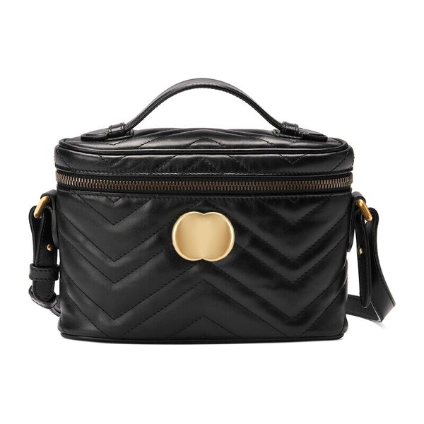 Marmont Mini sacs à cosmétiques trousse de toilette femmes Luxury Designers sacs à main épaule sac à main mode cuir véritable maquillage bandoulière pochette hommes métal logo maquillage fourre-tout