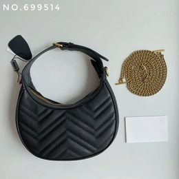 Marmont onderarm schoudertas ketting Crossbody Tassen Luxe designer mini halve maan vormige hobo bag rugzak the tote bag Ophidia G69950