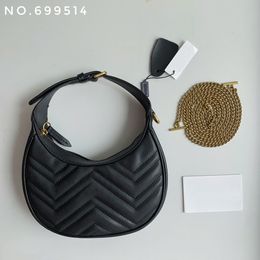 Marmont onderarm schoudertas ketting Crossbody Tassen Luxe designer mini halve maan vormige hobo bag rugzak the tote bag Ophidia G699514