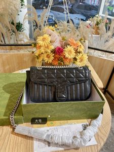 Marmont Bag 2021 Collection Géométrique Cuir Mini MM Chaîne Sacs EditionTote Épaule CrossBody Embrayage Sac À Main Femmes Luxurys Designers 476433 446744