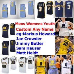 Marquette Golden Eagles Jerseys Markus Howard Jersey Brendan Bailey Terrell Brown Morrow Rare College Basketball Jerseys Mens Custom Stitche