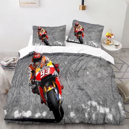 Marquez 93 litière set thewscases twin twin full queen king lit king lin 3d imprime marc marquez 93 couverture de couette ensemble pour adolescents adultes adultes