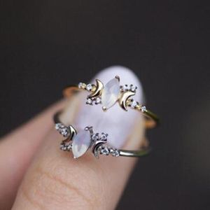 Marquise Cut Engagement Ring Dames Alloy Diamond Trouwring Bruiloft Sieraden Exquisite Dames Ring Retailhandel