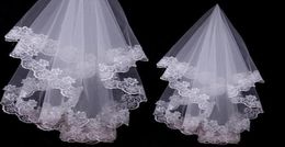 Getrouwd Netto -emblemen hoge kwaliteit accessoires de mariage een kam kanten witte rijst met slaapkamer court zeilen de bruiloftssluier1828983