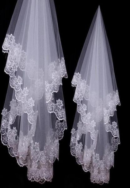 Décalages nets mariés accessoires de haute qualité de mariage un peigne en dentelle de riz blanc avec des voiles de chambre à coucher voiles de mariage 7126637