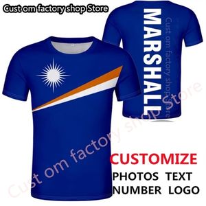 MARSHALL ISLANDS t-shirt bricolage gratuit sur mesure nom numéro t-shirt nation drapeau pays respirant mh imprimer p o vêtements 220620gx