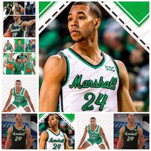 Marshall Jersey cosido personalizado Russ Lee John Taft Hal Greer Hassan Whiteside Stevie Browning Ryan Taylor Marshall Thundering Herd camisetas de baloncesto