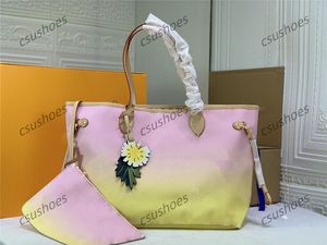 Designer Luxe MM M45680 Rose Clair bij het zwembad AR0261 Tote Bag Handtas Licht Pink Nieuw Giant Canvas