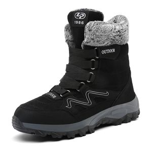 Bottes d'hiver pour hommes avec fourrure Bottes de neige chaudes Chaussures de travail Chaussures Mode Plus Chaussures de cheville 39-46 201127