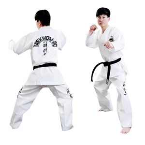 Vechtsporten Professiona ITF Goedkeuren Wit Uniform Taekwondo Student Doboks Pak Kimono Vechtsporten Taekwondo Kleding Lange Mouw Fitness Gi 231216