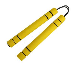 Arts martiaux vendant tout nouveau Nunchakus en bois jaune Bruce Lee Kungfu chinois joué dans le film Nunchunks en corde pour débutant avec goutte Dhkyx