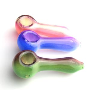Veelkleurige regenboog kleurglas rokende pijp met 4,2 inch 40 mm grote balkom dikke pyrex mini -glazen handpijpen