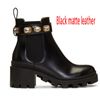 Boots Boots Cow Hide Boucle Metal Femmes Chaussures Classic Classic Talons épais Couiner Designer Shoe High Talèled Diamond Lady Boot Taille 35-42 US4-US11 avec boîte