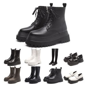 Martin bottes Chelsea femmes noir blanc pistache givre Plaid haute plate-forme basse cheville demi-botte bouts ronds mode en plein air