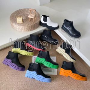 Martin Boots Designer zapatos de cuero genuino para mujeres Midipe Platform Shoe Short Bellfskins AA693