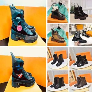 Martin Boots Designer Dames Casual korte laarzen Echt leer Vetersluiting Veelzijdige dikke zool Waterdichte modelaarzen