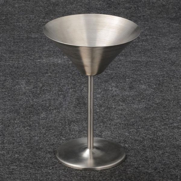 Martini Edelstahl Weingläser 220 ml Rotweinbecher Whiisky Alkohol Cups Cocktail Wein Goblet Party Hochzeit Pub Champagner Glas (7)