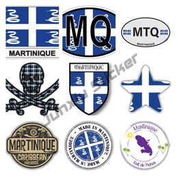 Martinique Frankfurt Stamps Car Autocollant autocollant Saut-souvenir Vinyl Car Shield City Flag World Crest Stickers ACCESSOIRES D'ordinateur portable