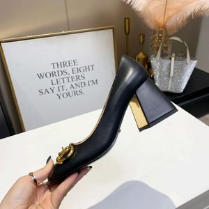 2021 automne designer femmes talons hauts 100% en cuir véritable mode sexy cordonniers en métal chaussures de bateau chaussures formelles 35-41