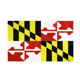 Maryland Flag Freeshipping Direct Factory Wholesale 3x5fts 90x150cm Old Line Free State Banner USA pour la décoration suspendue en plein air intérieure