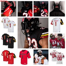 Maillot de football Maryland Terrapins 16 Daniel Wingate 32 Mykel Morman 54 Deandre Duffus 15 Riyad Wilmot 9 Fa'Najae Gotay 90 Lavon Johnson 57 Ja'Kavion Nonar