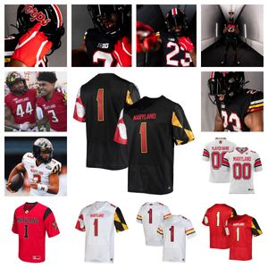 Maryland Terrapins voetbalshirt 82 Leron Husbands 23 Colby McDonald 86 Josh Richards 89 AJ Szymanski 33 Tayvon Nelson 56 Tamarus Walker 60 Khristopher Love