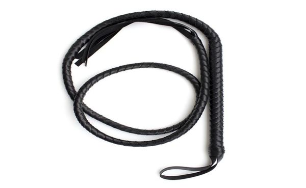 Maryxiong 1PS PU Leather Sex Whip Long Spingkking Flogger Adulte Male Femelle Slave Roleplay Game Flirt Toys For Women Men4683789