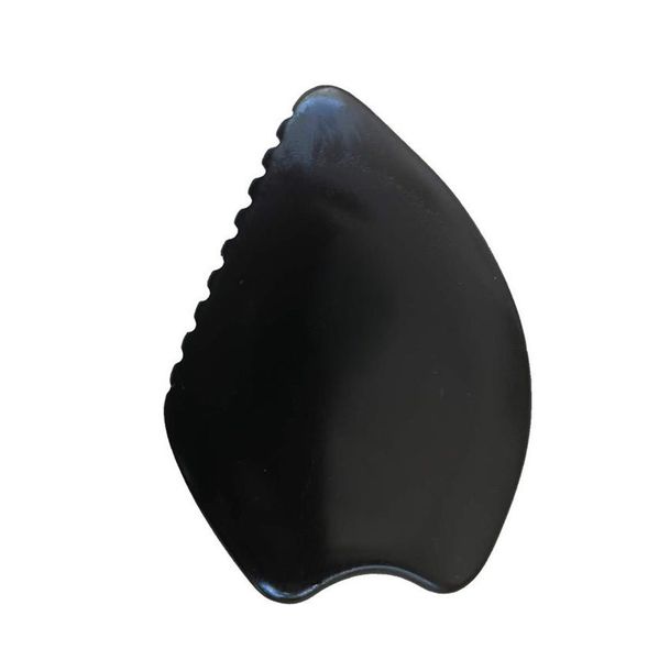 Mas Health Beautymas Stones Rocks Natural Black Bian Stone Guasha Board Scraper para cara, cuello, espalda, cuerpo, terapia de presión, herramientas Drop Delive