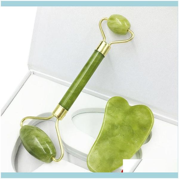 instrument de beauté rf Jade Roller Avec Coffret Cadeau Coeur Guasha Scra Board Minceur Lifting Du Visage Masr Beauté De La Peau Du Visage Jllwbz Drop Deliv Mas Health Beautynatural