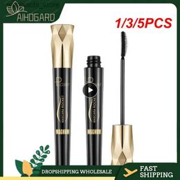 Mascara 1/3 / 5pcs 4D Mascara à l'épreuve des taches Black Curling Selon effectif Volumizing Mascara épais extension des cils imperméables L49 L49