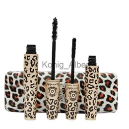 Mascara 1 set = 2 pcs Haute Qualité Love Alpha 3D FIBER LASHES Mascara Rimel Ensemble de maquillage maquiagem Wild Leopard imperméable double Mascara x0807