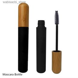Mascara 10/30 / 50pcs 5 ml / 10 ml de tube de mascara vide pour tube à yeux bouteille à lèvres Gloss Makeup à lèvres à lèvres Coine cosmétique avec capuchon en bambou L49