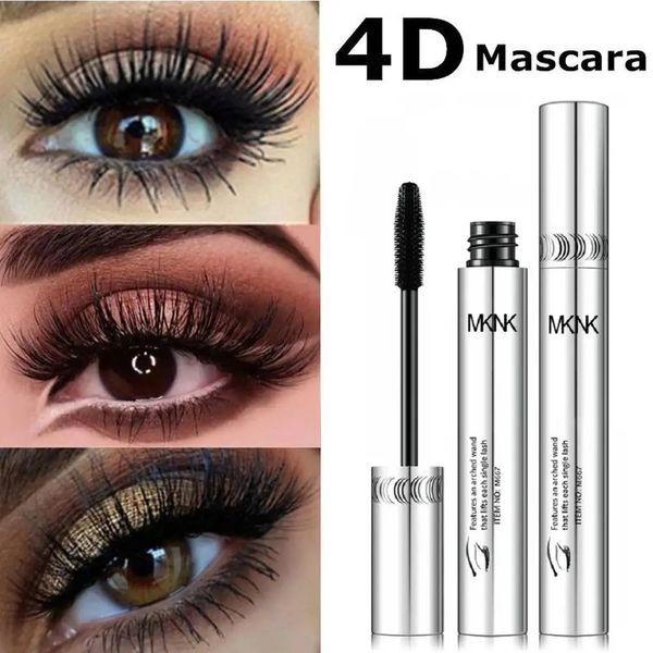 Mascara noir 4D fibre de soie 24H, étanche, Volume, anti-taches, bouclage, allongement des cils, maquillage pour les yeux, 231020