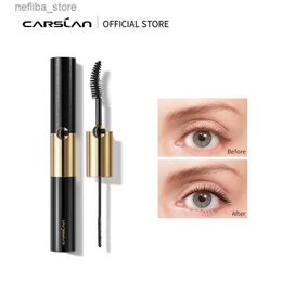 Mascara carslan dual head 3D mascara krullingsvolume omhoog naar beneden wimpers dikke verlenging wimper waterdichte langdurige mascara make-up l410