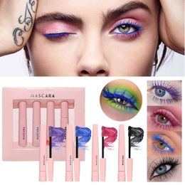 Mascara Color Mascara Set Gekleurde Mascara 4 Pack Waterproof en Smudgeproof Langdurige Mascara Vegan Volume Mascara 230712