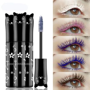 Mascara Color Waterproof Lengthens Eyelashes Extension Blue Brown Black White Volume Women Korean Makeup Cosmetics 231027