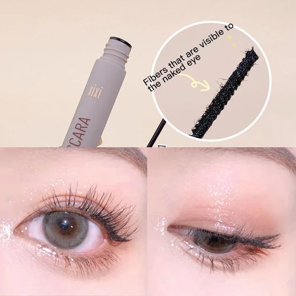 Crème de mascara Crème complète et broussailleuse améliore l'effet d'allongement des cils curling naturel imperméable des cils de tournesol non compensés 240321