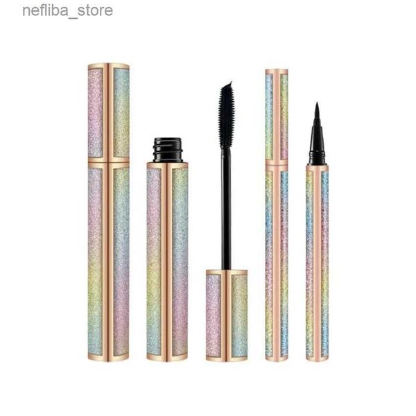 Mascara Kit de mascara Mascara Rainbow Star Curly Extension avec eyeliner Longueur de maquillage de beauté Eye Eye Eye Bulk L410 L410