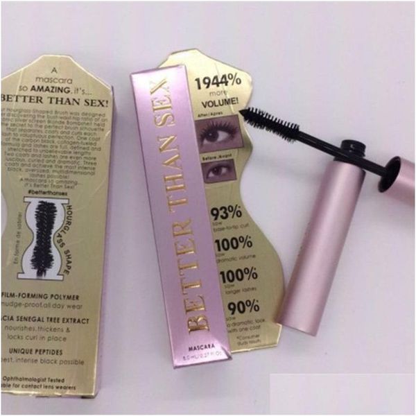 Mascara Visage Cosmétique Couleur Noire Plus de Volume 8Ml Tube En Aluminium Rose Masacara Allongement Imperméable Cring Maquillage De Cils Longue Durée H Dhyyr