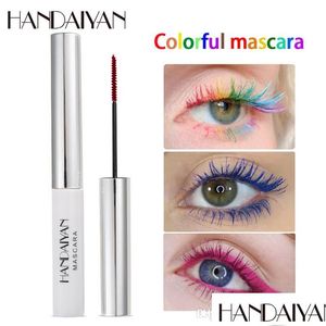 Mascara Handaiyan Colorf Easywear Cepillo de color Pestañas naturales Curling Alargamiento Festival Extensiones Maquillaje de ojos Drop Delivery H Dhzda