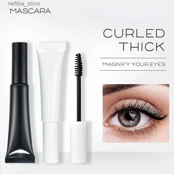 Mascara Manguera Caja negra impermeable Atrástica rápida Mascara Rascara Private Etecar MAPILACIÓN Cosmética a granel personalizada Aumento fácilmente sus ojos L410