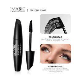 Mascara IMAGIC 4D fibre de soie imperméable à l'eau étendu épais longs cils bouclés noir Curling cils brosse maquillage professionnel 231027