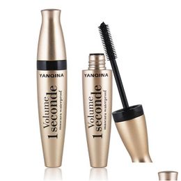 Mascara make -up y zwarte waterdichte gouden buis verlengd dik krullende volume i seconde longlasting coloris yanqina ogen vormen make -up dro dhodu