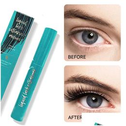 Mascara Mascara Zwart Waterdichte vloeistof Natuurlijke dikke krul Sneldrogend Vezelbasis Lash Serum Lift Professionele vrouwelijke make-up 230712 Dhath