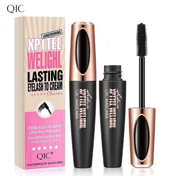 Mascara QIC impermeable grueso rizado cepillo de silicona cabeza alargamiento de pestañas duradero 24h 4D delineador de ojos conjunto cosméticos femeninos 231027