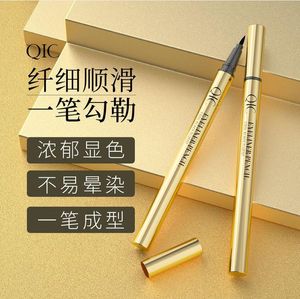 Mascara QIC eyeliner pen is erg dun, waterdicht en niet gemakkelijk uit te vegen eyeliner vloeibare pen, kleine gouden buis, sneldrogende eyeliner pen, hoge nominale waarde Dhnf6 Dhkje