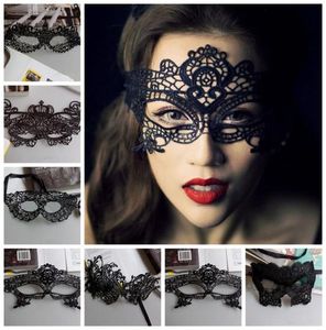 Mascaras Halloween accessoires sexy en dentelle de lacerie masquerade masques vénitien costume multi-motifs en dentelle noire masquée sexy masques4335517